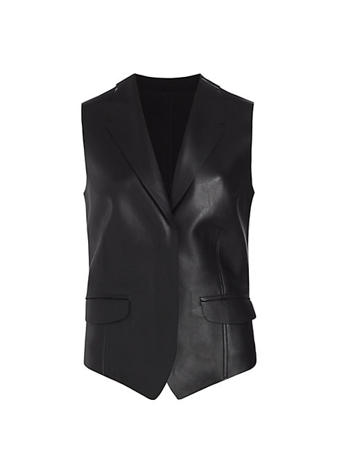 Chic Leather Look Vest
