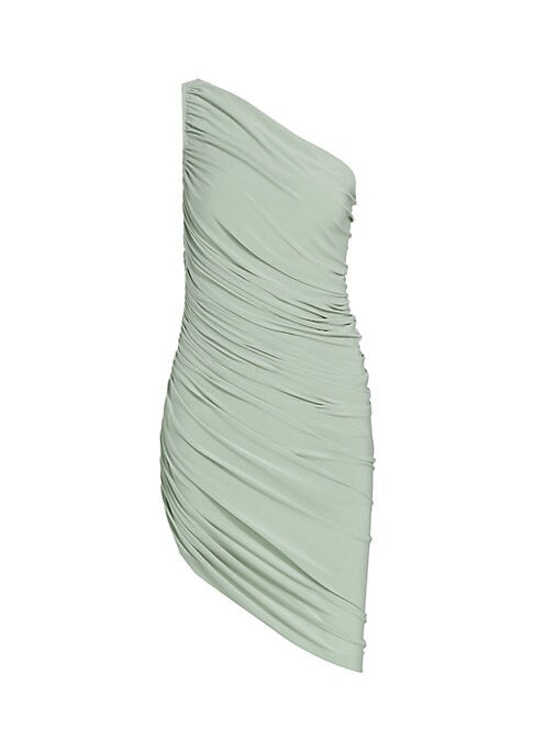 Draped Jersey One-Shoulder Dress