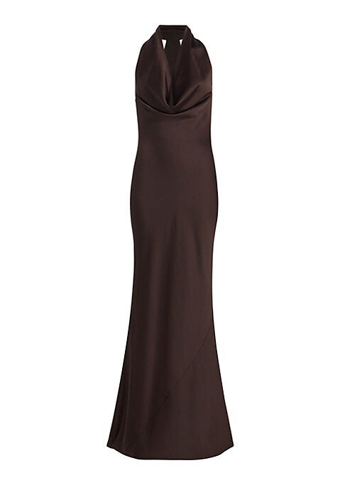 Sleek Satin Cowl Gown