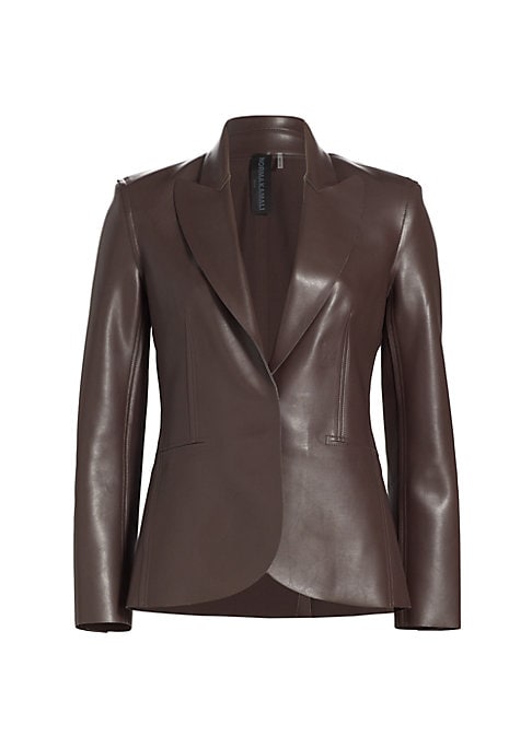 Chic Faux Leather Blazer