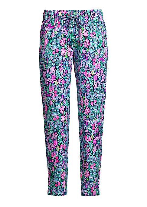 Floral Drawstring Crop Pants