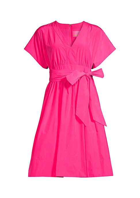 Shirred V-Neck Dress