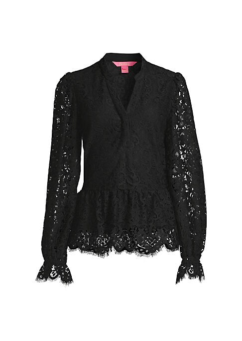 Lace Peplum Top