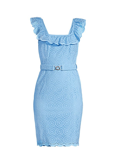 Ruffled Lace Mini Dress