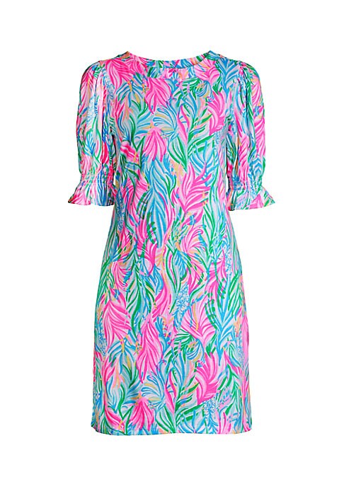 Tropical Ruffle Minidress