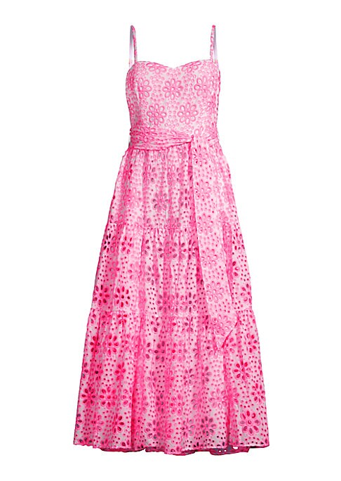 Sweetheart Eyelet Midi Dress