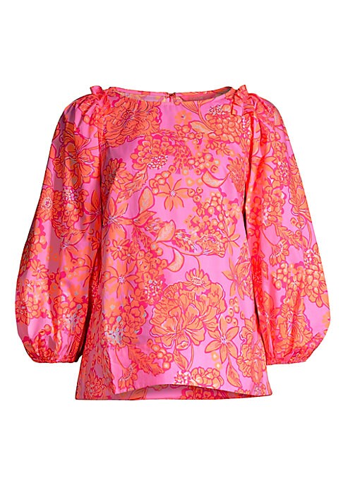 Floral Ruffle Sleeve Top