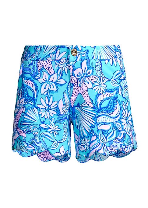 Floral Scallop Shorts