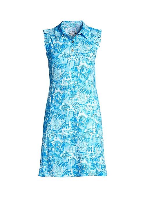 Palm Print Shift Dress