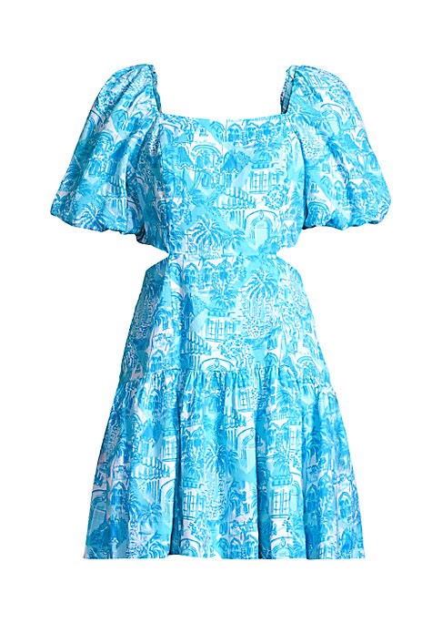 Vibrant Puff Sleeve Dress