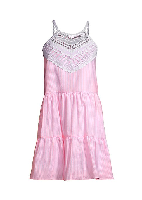 Charming Striped Halter Dress