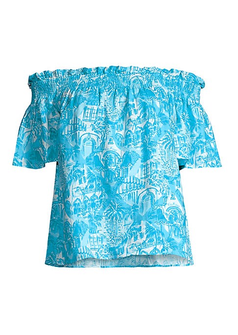 Linen Flow Off-Shoulder Top