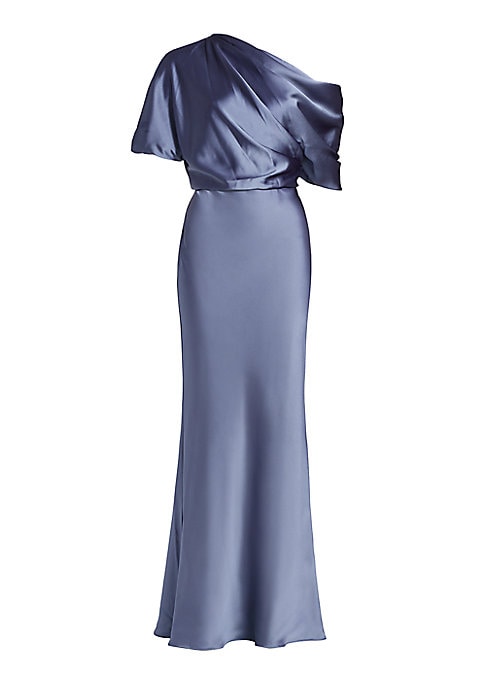Draped Satin Elegance