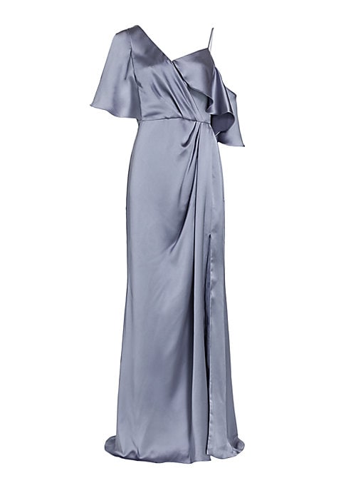 Elegant Ruffle Evening Dress