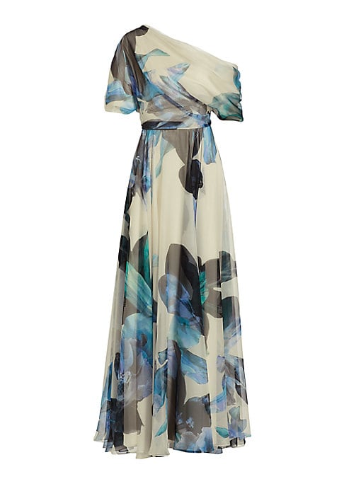Chic Floral One-Shoulder Dress