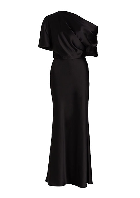 Elegant Satin Draped Dress
