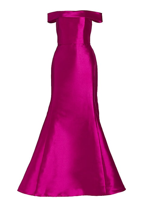 Elegant Bow Satin Gown