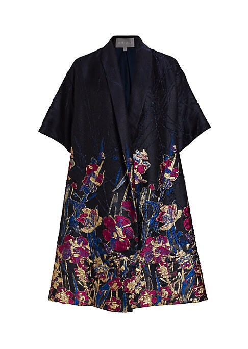 Floral Elegance Cloque Coat