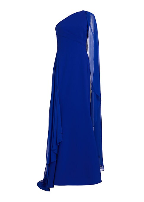 Silk Chiffon Asymmetrical Gown
