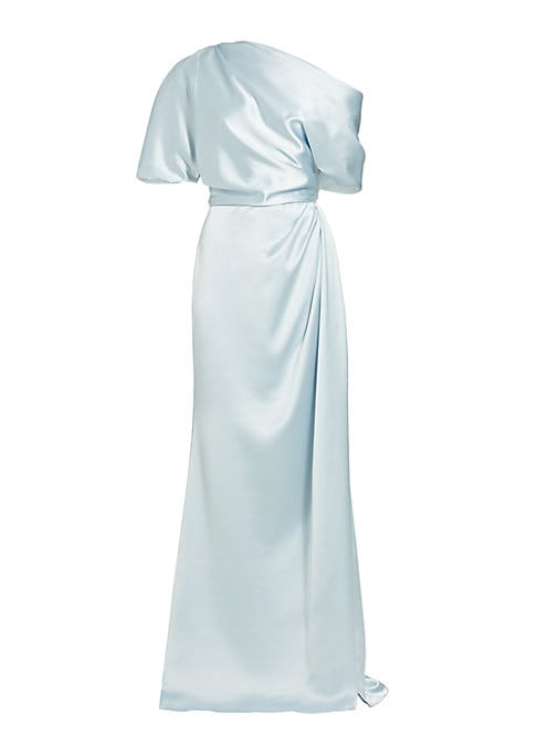 Elegant Satin Slit Gown