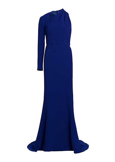 Draped Asymmetric Evening Gown