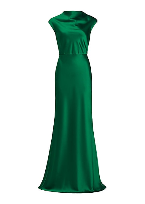 Elegant Satin Cowl Gown