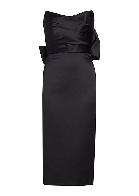 Elegant Back Bow Midi-Dress