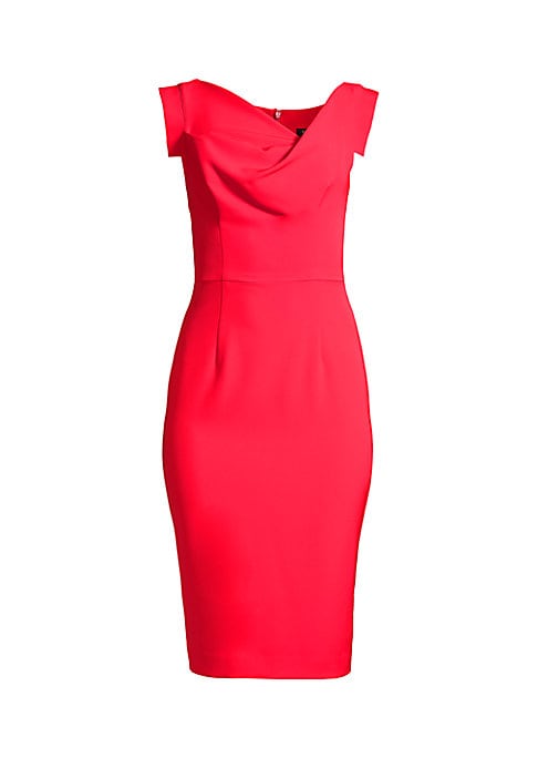 Draped Chic Sheath Dress
