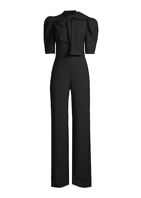 Bow-Embellished Puff Jumpsuit