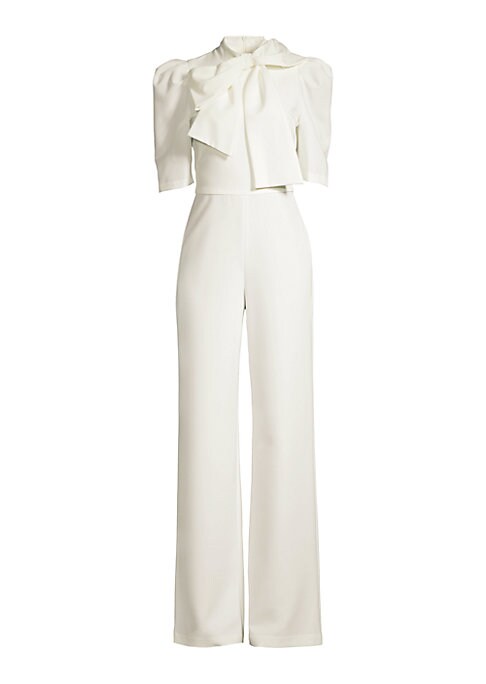 Bow-Inspired Puff Sleeve Jumpsuit