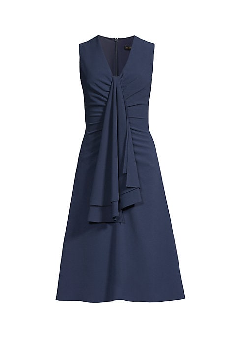 V-Neck Draped Dress