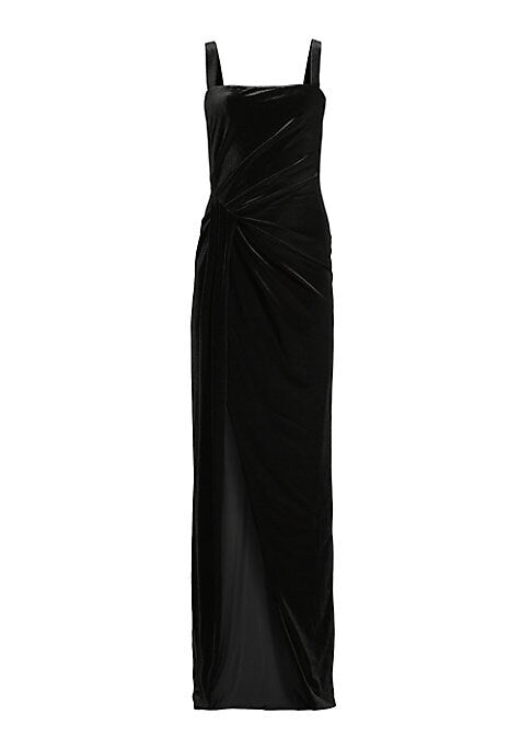 Lux Draped Velvet Gown