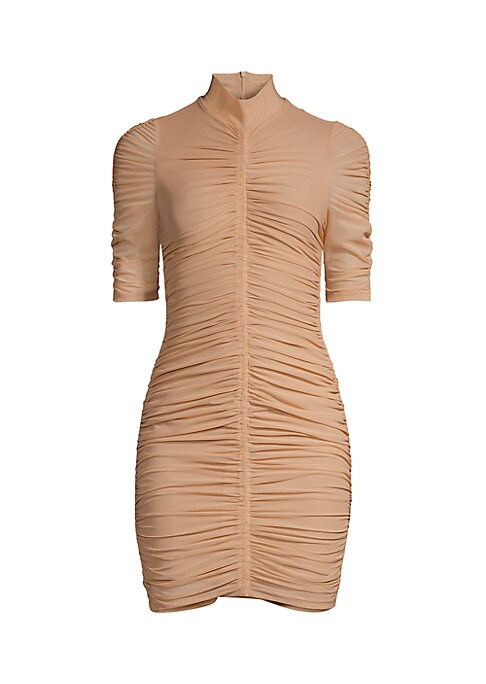 Ruched Mesh Little Dress