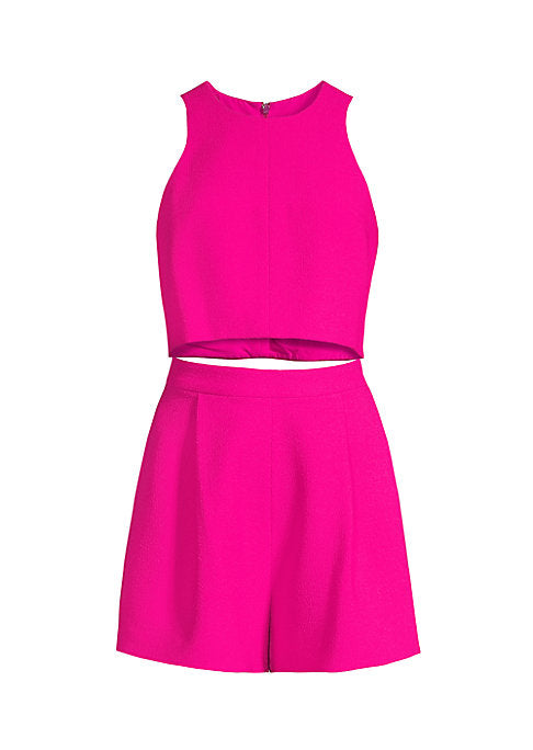 Chic Pebbled Crepe Romper