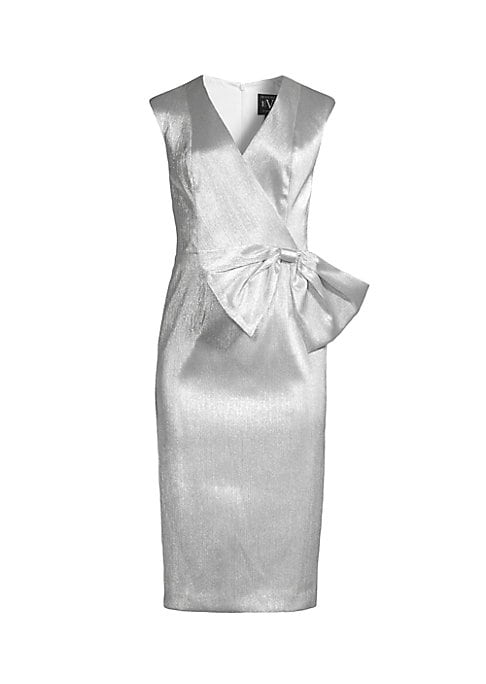Metallic Bow Sheath Dress