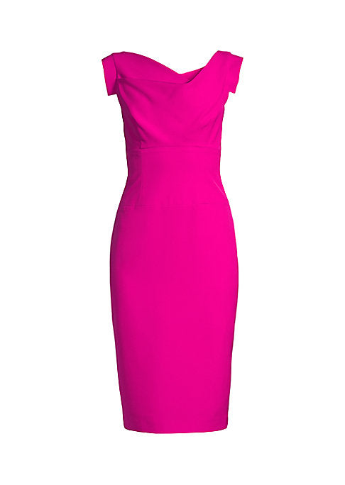 Draped Elegance Sheath Dress
