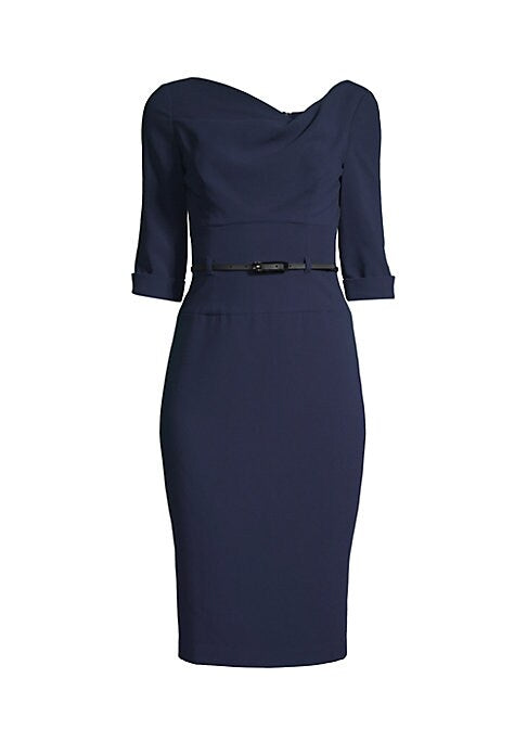 Chic Draped Sheath Dress