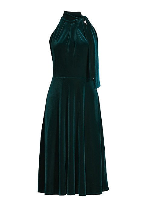 Velvet Elegance Midi Dress