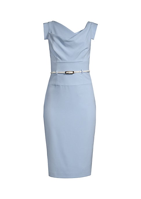 Draped Elegance Sheath Dress