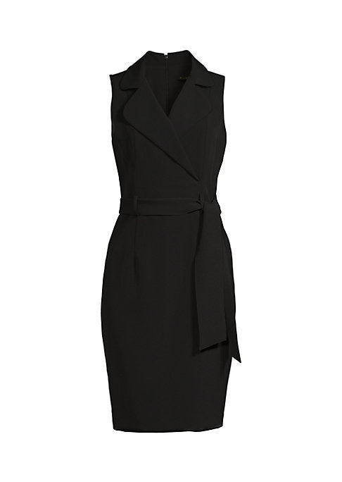 Chic Sleeveless Wrap Sheath