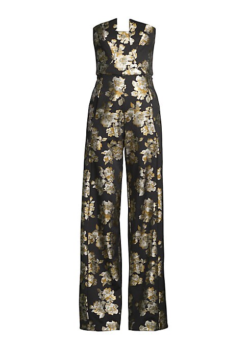 Floral Chic Strapless Jumpsuit