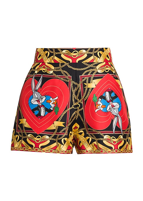 Silk A-Line Scarf Shorts