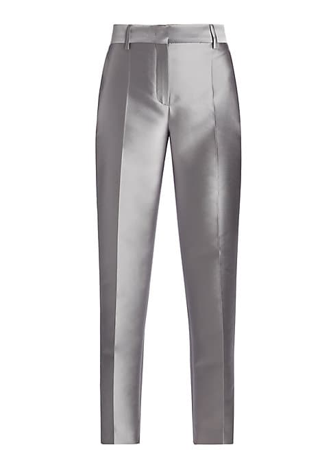 Lustrous Pleated Trousers
