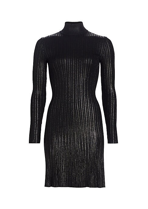 Lustrous Ribbed Minidress