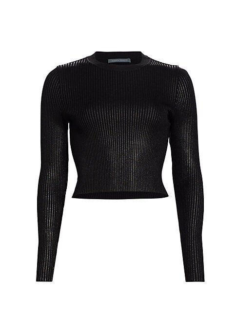 Sheen Ribbed Crop Sweater