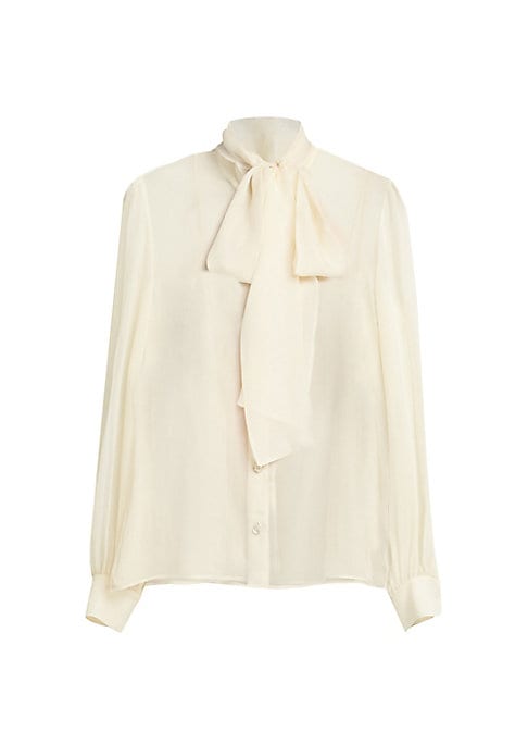 Ethereal Silk Tie Blouse