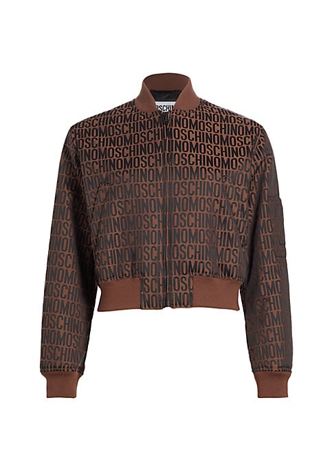 Logo-Cropped Bomber Jacket