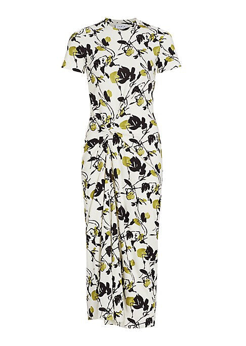 Floral Knot Slit Dress