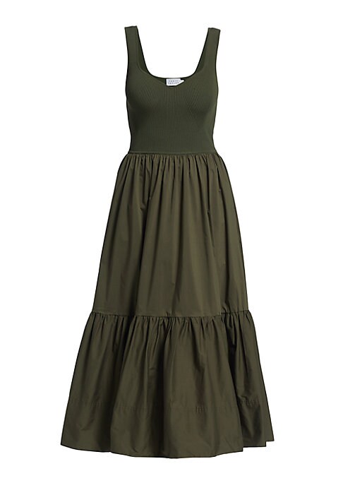 Tiered Sweetheart Midi-Dress