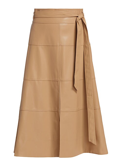 Vegan Leather Tie Skirt